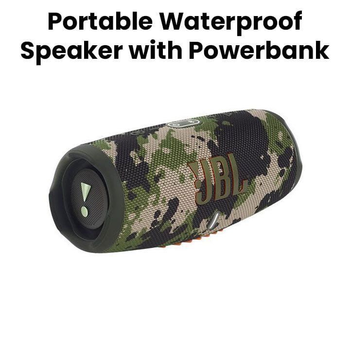 JBL Charge 5 Portable Waterproof Speaker With Powerbank, Experience Powerful Sound, Long-lasting Battery Life - Squad - CHARGE 5