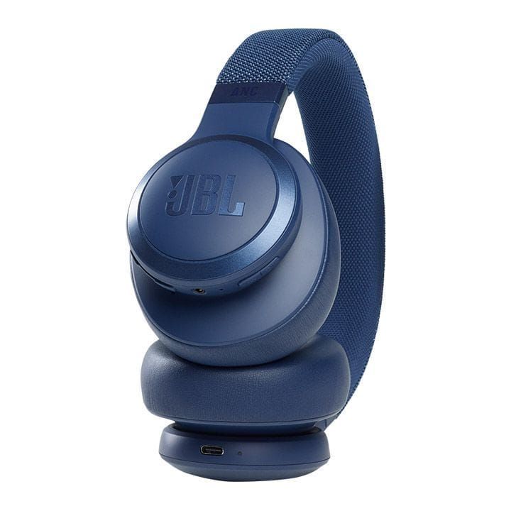 JBL Live 660NC Wireless Over-Ear Headphone, Noise Cancelling, Powerful JBL Signature Sound, Long Battery Life For Immersive Listening - Blue - Live 660NC