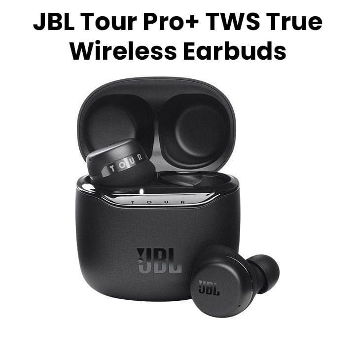 JBL Tour Pro+ TWS True Wireless Noise-cancelling Earbuds With Premium Sound, Up to 32H Battery, 3 Mics, Wireless Charging - Black - JBLTOURPRO+