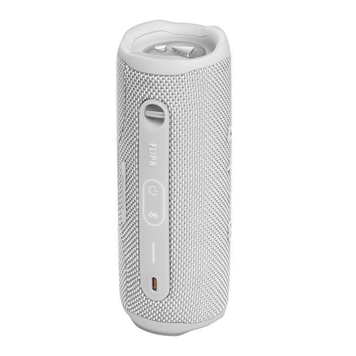 JBL Flip 6 Portable Waterproof Bluetooth Speaker, Louder, More Powerful Sound, 12 Hours of Playtime, IP67 Waterproof And Dustproof - White - JBLFLIP6