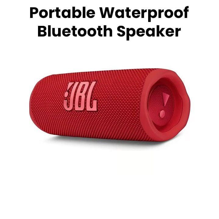 JBL Flip 6 Portable Waterproof Bluetooth Speaker, Louder, More Powerful Sound, 12 Hours of Playtime, IP67 Waterproof And Dustproof - Red - JBLFLIP6