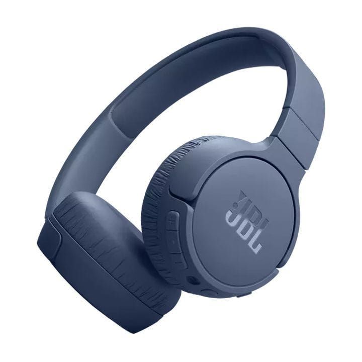 JBL Tune 670NC Wireless On-Ear Headphones, Adaptive Noise Cancelling with Smart Ambient, Up to 70H Battery Life with Speed Charge - Blue - JBLTUNE670NC