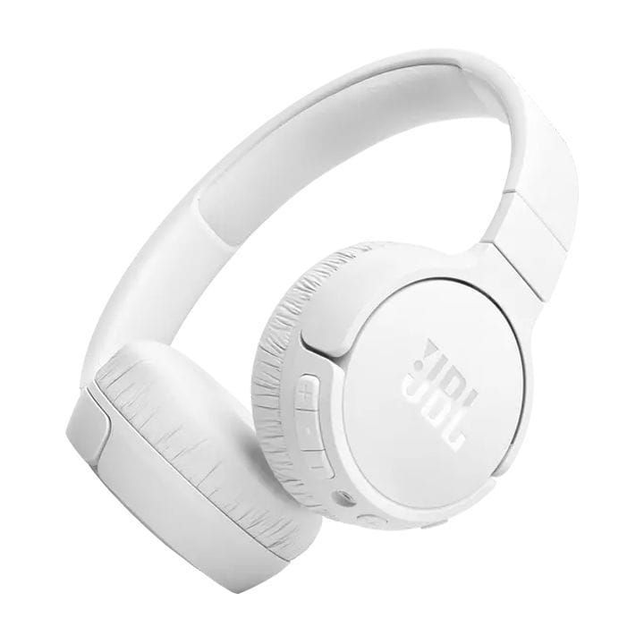 JBL Tune 670NC Wireless On-Ear Headphones, Adaptive Noise Cancelling with Smart Ambient, Up to 70H Battery Life with Speed Charge - White - JBLTUNE670NC