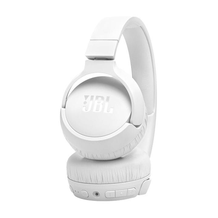 JBL Tune 670NC Wireless On-Ear Headphones, Adaptive Noise Cancelling with Smart Ambient, Up to 70H Battery Life with Speed Charge - White - JBLTUNE670NC