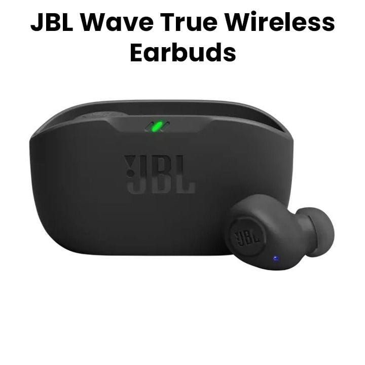 JBL Wave Buds in-Ear Wireless Earbuds With Mic,App for Customized Extra Bass Sound, Ip54 Water And Dust Resistance - Black - WAVE
