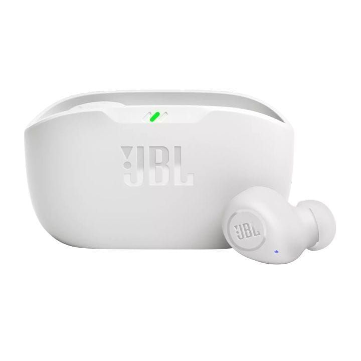 JBL Wave Buds in-Ear Wireless Earbuds With Mic,App for Customized Extra Bass Sound, Ip54 Water And Dust Resistance - White - WAVE
