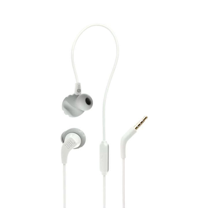 JBL Endurance Run 2, Sports in Ear Wired Earphones with Mic, Pure Bass, Sweatproof, Flexsoft eartips, Magnetic Earbuds - White - JBLENDURANCERUN2