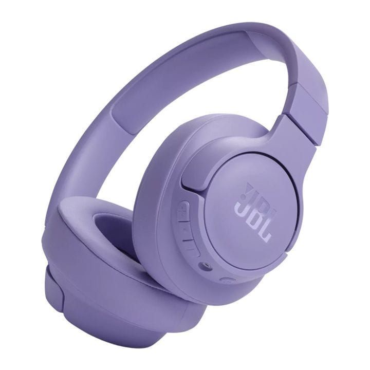 JBL Tune 720BT Wireless Over-Ear Headphones, Pure Bass Sound, Upto 76 Hrs Playtime, Speedcharge, Dual Pairing, Lightweight - Purple - JBLTUNE720BT