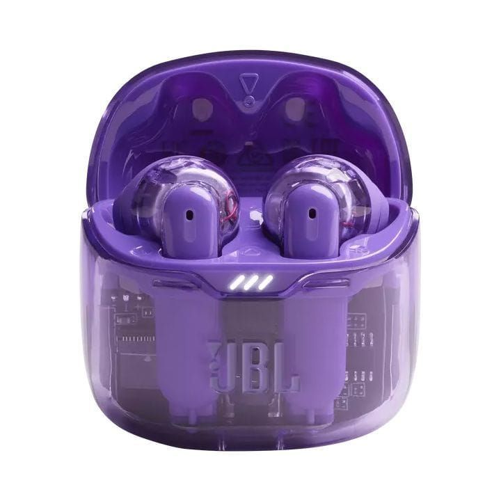 JBL Tune Flex Ghost Edition True Wireless Noise Cancelling Earbuds, 12mm Driver, Water And Sweat Resistant, 32H Battery - Purple - TUNEFLEX