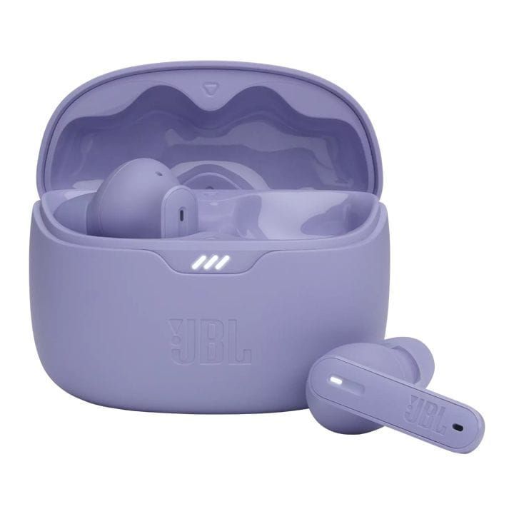 JBL Tune Beam True Wireless Noise Cancelling Earbuds, Pure Bass Sound, Bluetooth 5.3, Smart Ambient, 4-Mics Technology - Purple - TUNE
