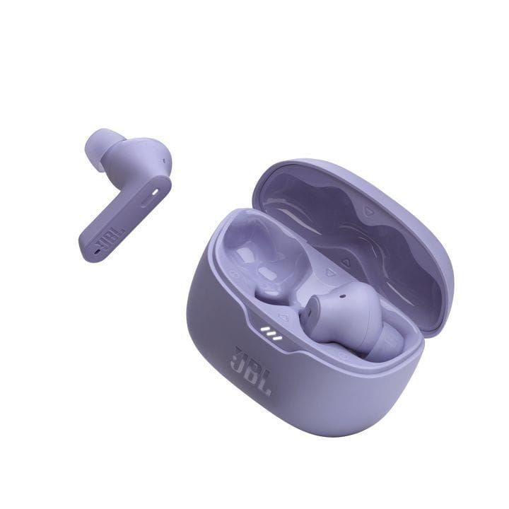 JBL Tune Beam True Wireless Noise Cancelling Earbuds, Pure Bass Sound, Bluetooth 5.3, Smart Ambient, 4-Mics Technology - Purple - TUNE