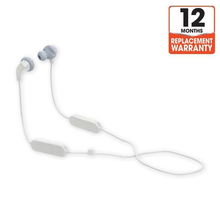 JBL Endurance Run 2 Bluetooth, Waterproof Wireless In-Ear Sport Headphones, IPX5 Splashproof, Pure Bass, Magnetic Earbuds - White - JBLENDURANCERUN2