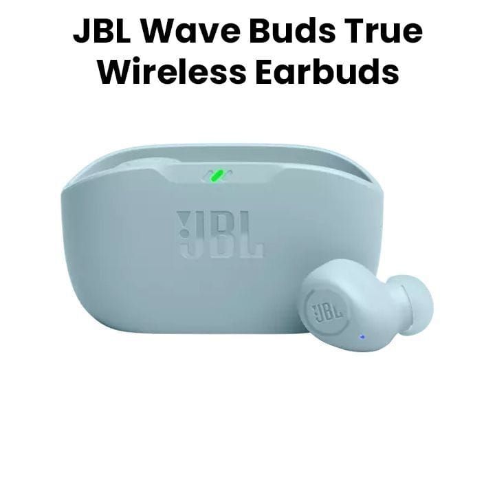 JBL Wave Buds in-Ear Wireless Earbuds With Mic,App for Customized Extra Bass Sound, Ip54 Water And Dust Resistance - Mint - WAVE