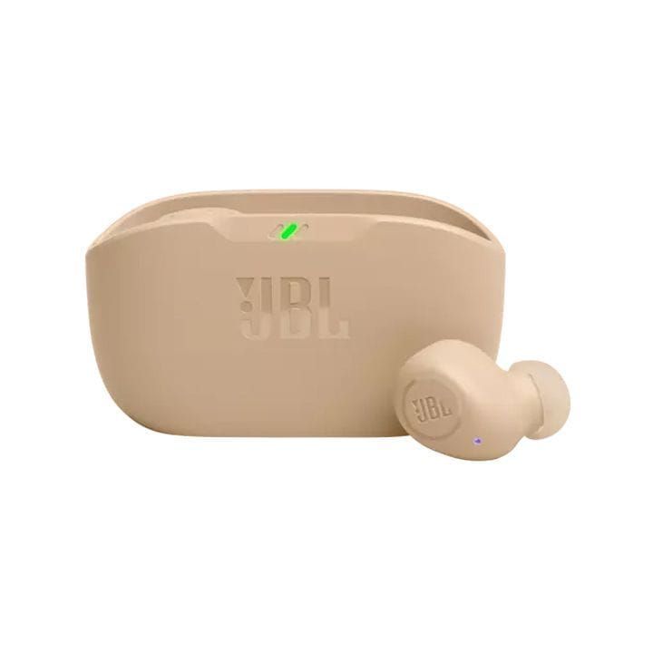 JBL Wave Buds in-Ear Wireless Earbuds With Mic,App for Customized Extra Bass Sound, Ip54 Water And Dust Resistance - Beige - WAVE