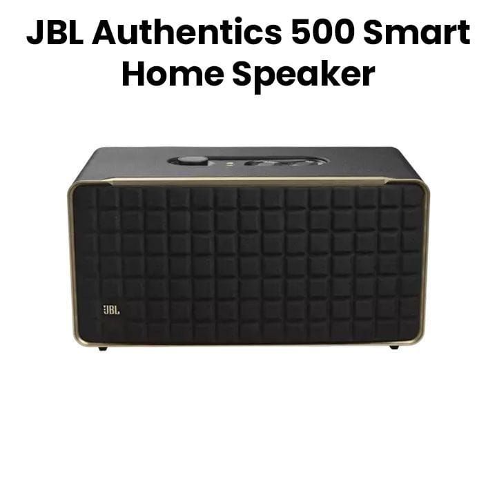 JBL Authentics 500 Smart Home Speaker With Wi-Fi, Bluetooth And Voice Assistants With Retro Design 270W - Black - JBLAUTHENTICS500