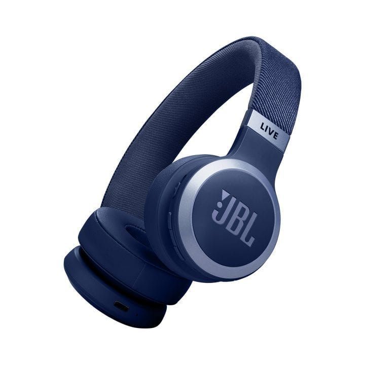 JBL Live 670NC Wireless On Ear With True Adaptive Noise Cancelling Headphones, Up To 65 Hours of Battery Life, Multipoint Connection - Blue - JBLLIVE670NC