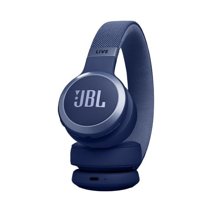 JBL Live 670NC Wireless On Ear With True Adaptive Noise Cancelling Headphones, Up To 65 Hours of Battery Life, Multipoint Connection - Blue - JBLLIVE670NC