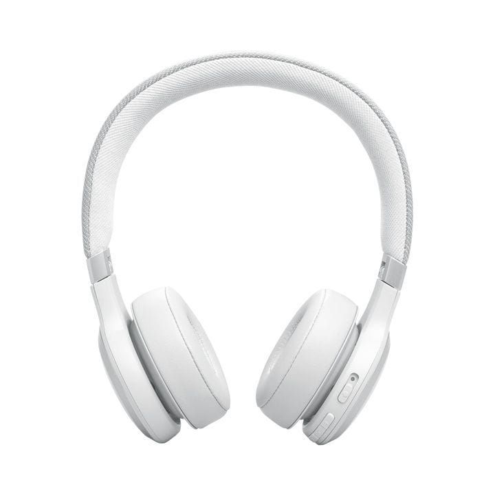 JBL Live 670NC Wireless On Ear With True Adaptive Noise Cancelling Headphones, Up To 65 Hours of Battery Life, Multipoint Connection - White - JBLLIVE670NC