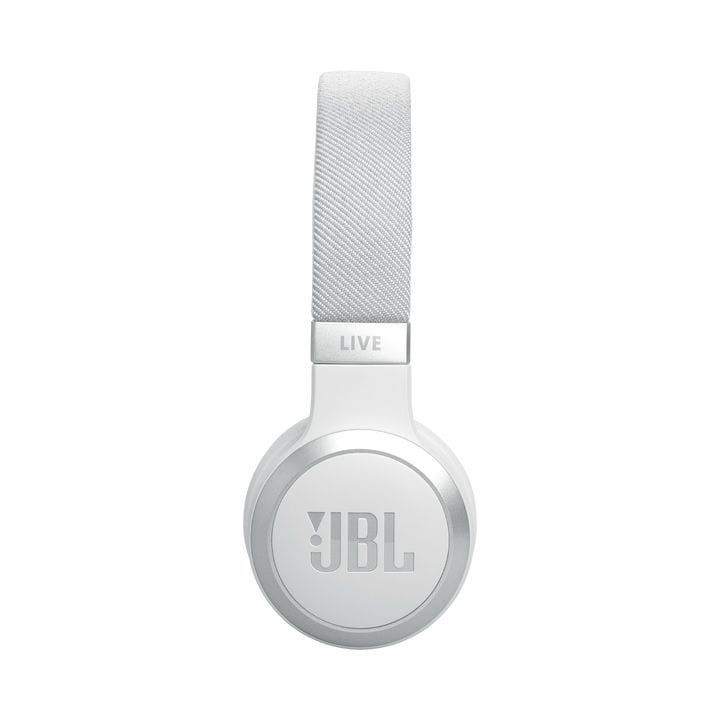 JBL Live 670NC Wireless On Ear With True Adaptive Noise Cancelling Headphones, Up To 65 Hours of Battery Life, Multipoint Connection - White - JBLLIVE670NC