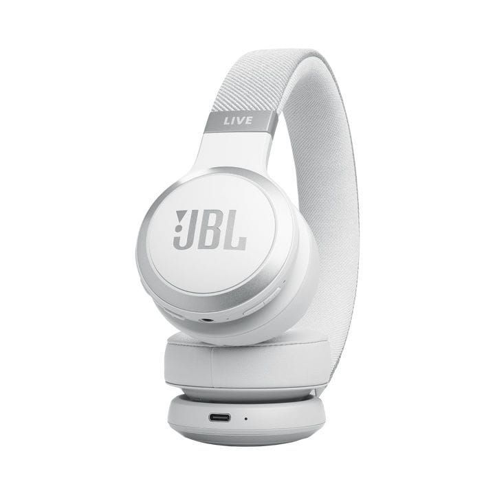 JBL Live 670NC Wireless On Ear With True Adaptive Noise Cancelling Headphones, Up To 65 Hours of Battery Life, Multipoint Connection - White - JBLLIVE670NC