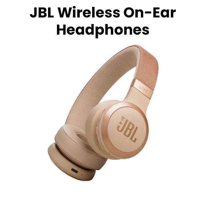 JBL Live 670NC Wireless On Ear With True Adaptive Noise Cancelling Headphones, Up To 65 Hours of Battery Life, Multipoint Connection - Sandal - JBLLIVE670NC