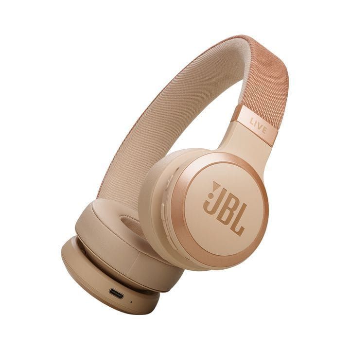 JBL Live 670NC Wireless On Ear With True Adaptive Noise Cancelling Headphones, Up To 65 Hours of Battery Life, Multipoint Connection - Sandal - JBLLIVE670NC