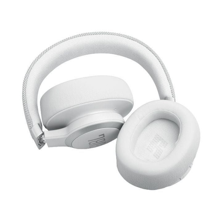 JBL Live 770NC Wireless On-Ear With True Adaptive Noise Cancelling Headphones, Experience The Renowned Sound - White - LIVE770NC