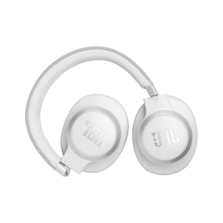 JBL Live 770NC Wireless On-Ear With True Adaptive Noise Cancelling Headphones, Experience The Renowned Sound - White - LIVE770NC