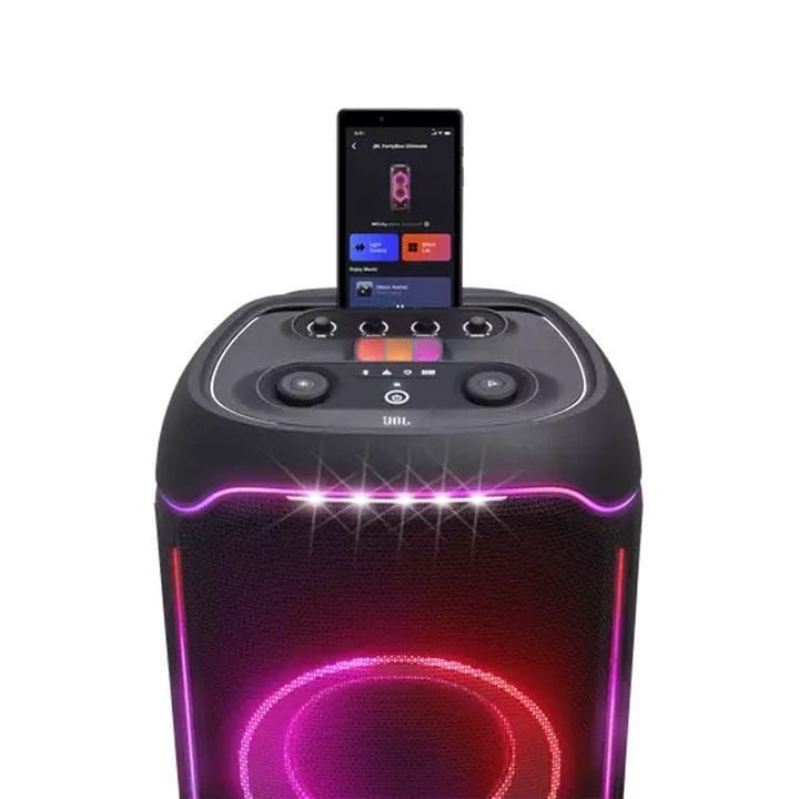 JBL PartyBox Ultimate Wireless Party Speaker, IPX4 Splashproof, Wi-Fi And Bluetooth Connectivity 1100W - Black - JBLPARTYBOXULTEU