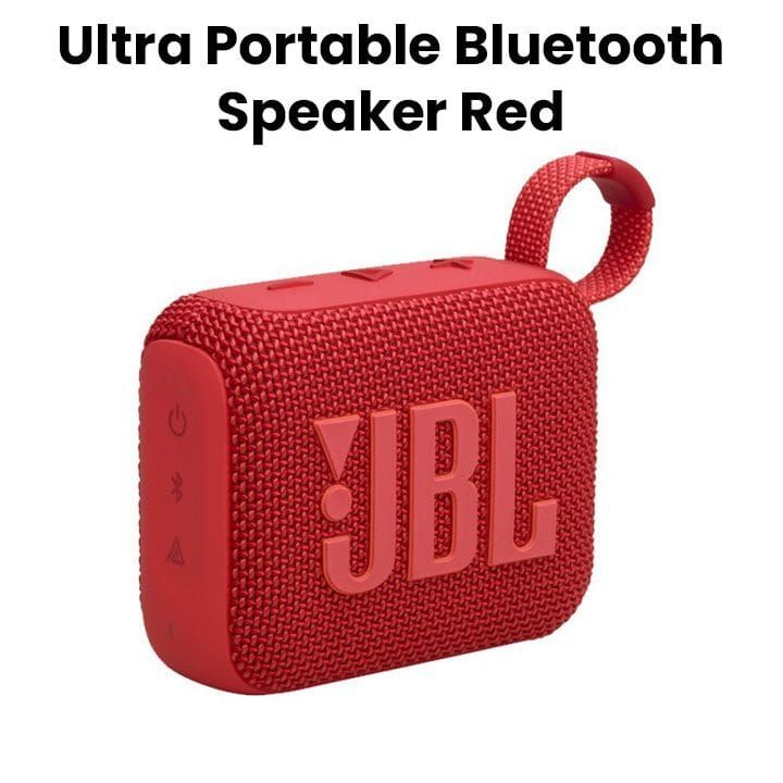 JBL Go 4 Ultra-Portable Bluetooth Speaker, Enjoy Powerful Sound, Compact Design, And Durable Build Perfect For Travel - Red - Go 4