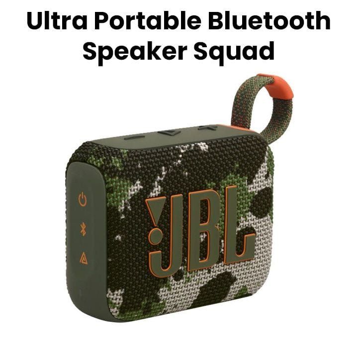 JBL Go 4 Ultra-Portable Bluetooth Speaker, Enjoy Powerful Sound, Compact Design, And Durable Build Perfect For Travel - Squad - Go 4