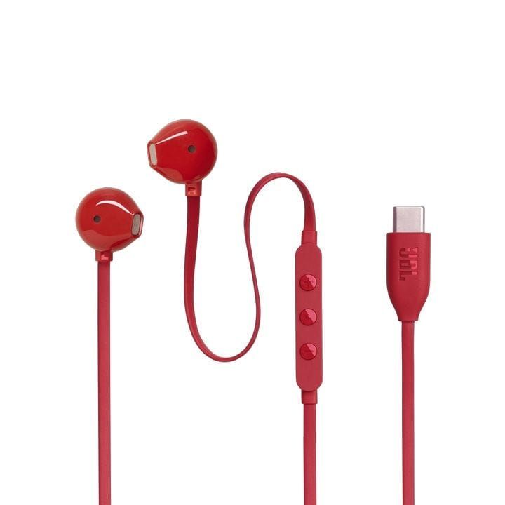 سماعات جي بي إل تيون 305C داخل الأذن سلكية عالية الدقة بمنفذ USB-C - أحمر | T305CUSB-C