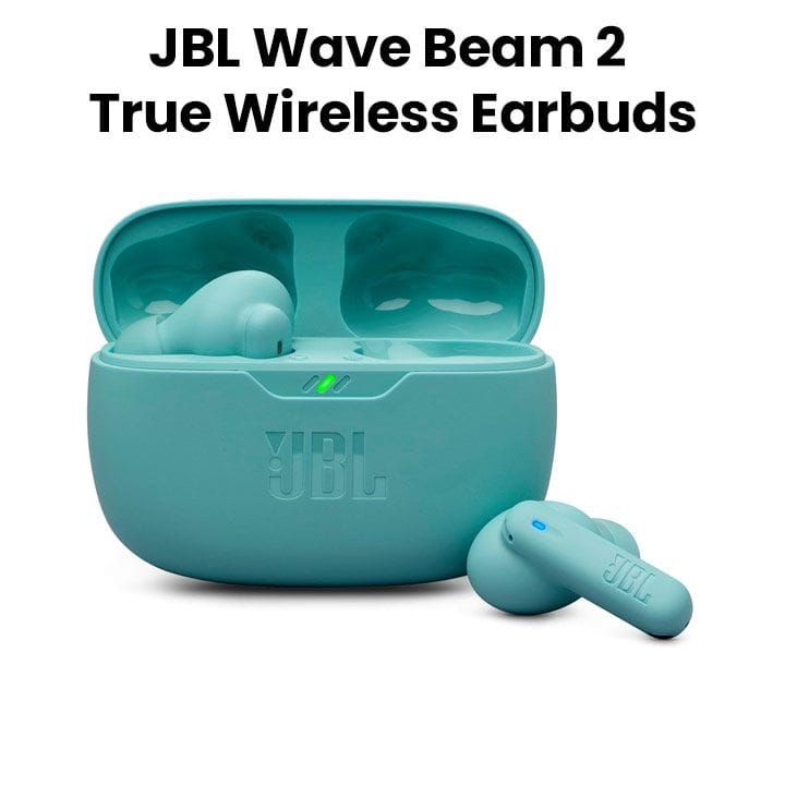 JBL Wave Beam 2 True Wireless Bluetooth 5.3, Active Noise Cancellation Earbuds With Deep Bass Sound - Blue - WAVEBEAM2