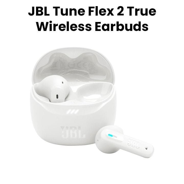 سماعات جي بي إل تيون فليكس داخل الأذن لاسلكية مع إلغاء الضوضاء - أبيض | TUNEFLEX