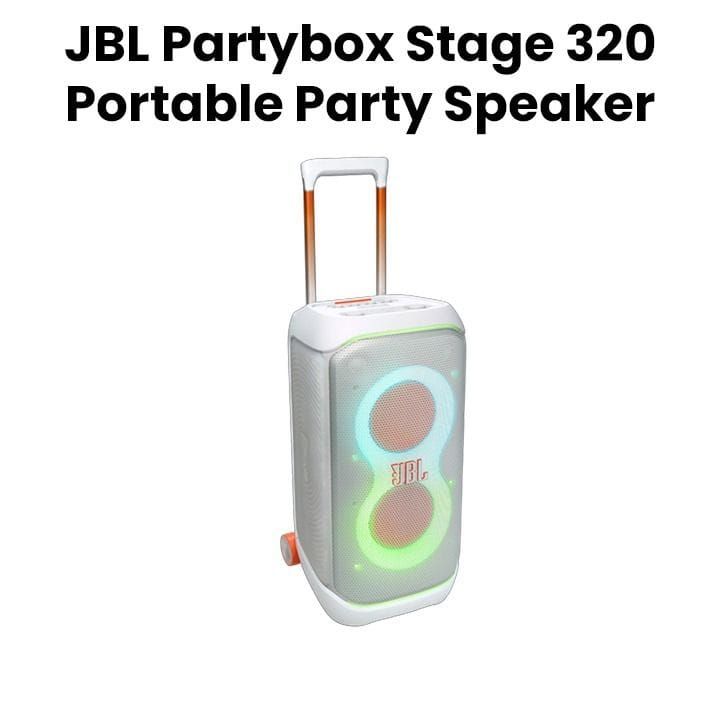 JBL PartyBox Stage 320 Portable Party Speaker with Dazzling Lights & Pro Sound - White | PARTYBOXSTAGE320