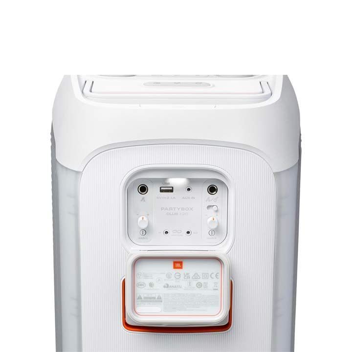 JBL PartyBox Club 120 Wireless Bluetooth 160W Party Speaker, AI Sound Boost, Futuristic Light Show, Upto 12Hrs Playtime, Splashproof - White - PARTYBOXCLUB120