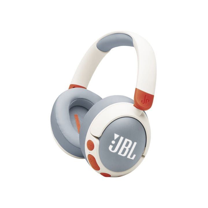 JBL 470NC Wireless Over-Ear Noise Cancelling Kids Headphones Safe Sound, Parental Control With Customizable Volume - White - JBLJR470NCWHT