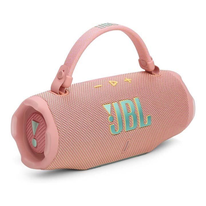 JBL Charge 6 Portable Waterproof And Drop-Proof Bluetooth Speaker With Powerbank, Durable Design Perfect For Outdoor And Indoor Use - Pink - JBLCHARGE6PIK