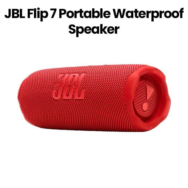 JBL Flip 7 Portable Waterproof And Drop-Proof Bluetooth Speaker, Enjoy Powerful Sound, Durable Design, And Long Battery Life - Red - JBLFLIP7RED