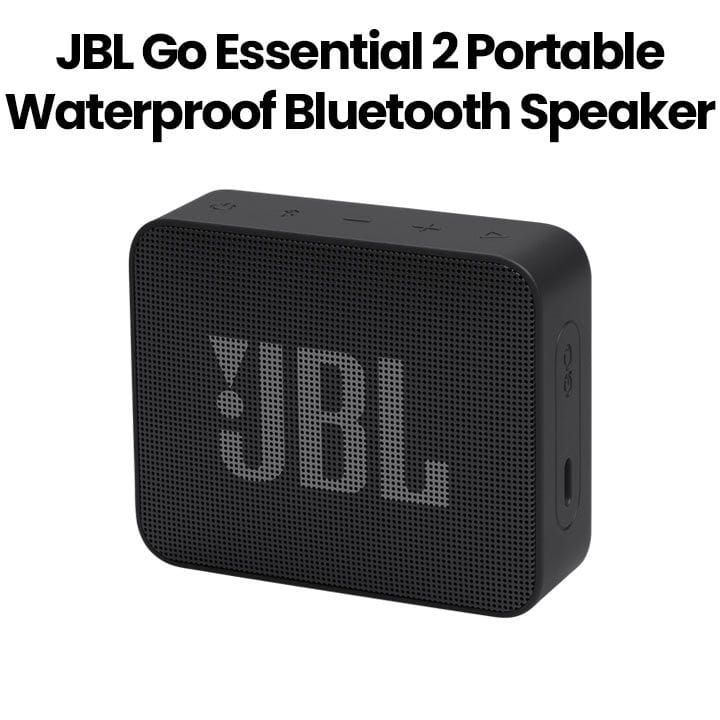 JBL Go Essential 2 Portable Waterproof Bluetooth Speaker, Rich Original Pro Sound Delivers Surprisingly Big Audio And Rich Bass - Black - JBLGOESSENTIAL2BLK
