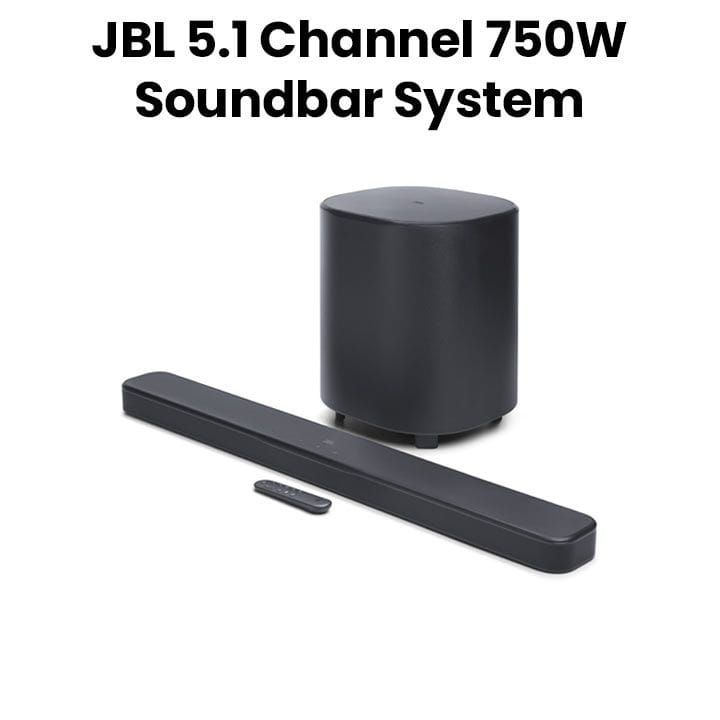 JBL Bar 500MK2 5.1 Channel Soundbar System With Dolby Atmos, Immersive Performance 750W - Black - JBLBAR500MK2