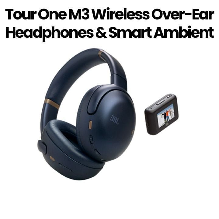 JBL Tour One M3 Wireless Over-Ear Noise Cancelling Headphones with Smart Ambient Hi-Res LDAC Audio,Spatial 360 Sound, 70Hrs Playback - Blue - JBLTOM3AVIBLU