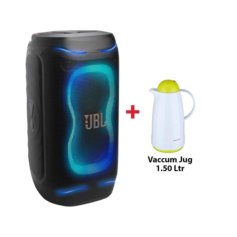 JBL PartyBox 130 Portable Party Speaker - 200W RMS, IPX4 Splashproof, 15H Playtime, AI Sound Boost, Dynamic Lightshow | Black (301001000000819+301007000000114)