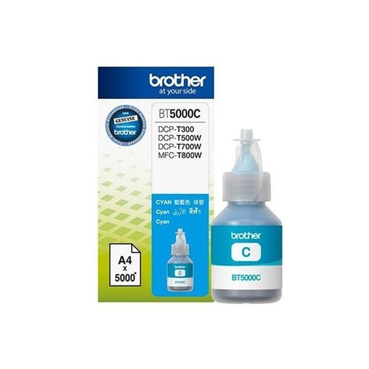 Brother Genuine Ink Cartridge, Produces Deep, Crisp Black Text For Professional-quality Documents - Cyan - BT5000C