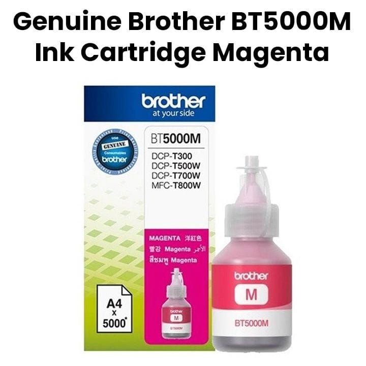 Genuine Brother Ink Cartridge For Exceptional Print Quality, Reliable Performance - Magenta - BT5000M