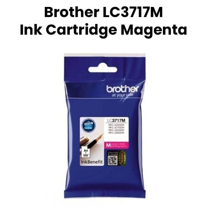 Genuine Brother Ink Cartridge For Reliable Performance And Crisp, Vibrant Printing - Magenta - LC3717M