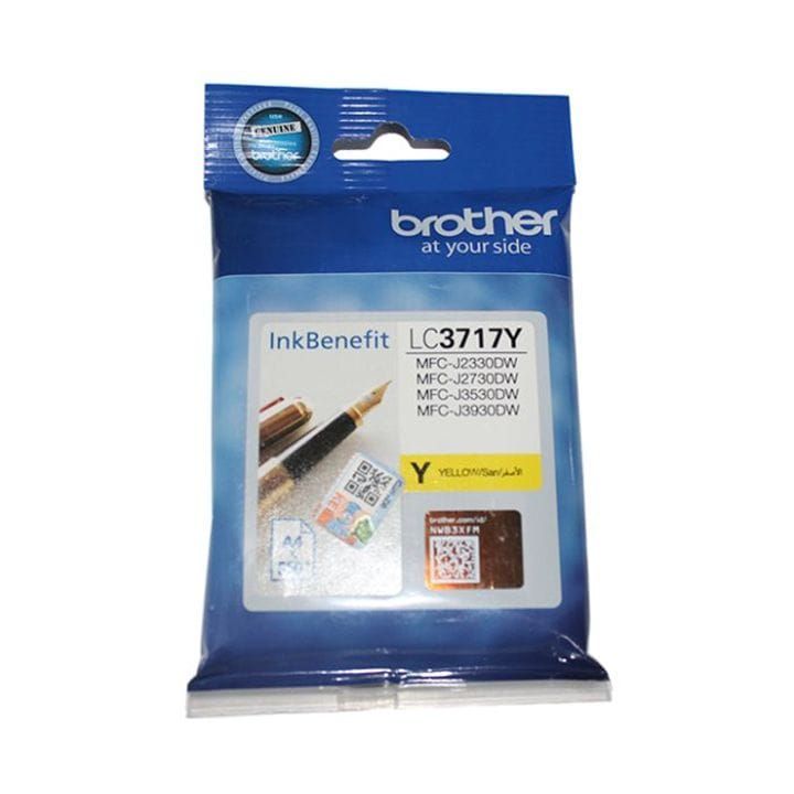 Genuine Brother Ink Cartridge For Reliable Performance And Crisp, Vibrant Printing - Yellow - LC3717Y