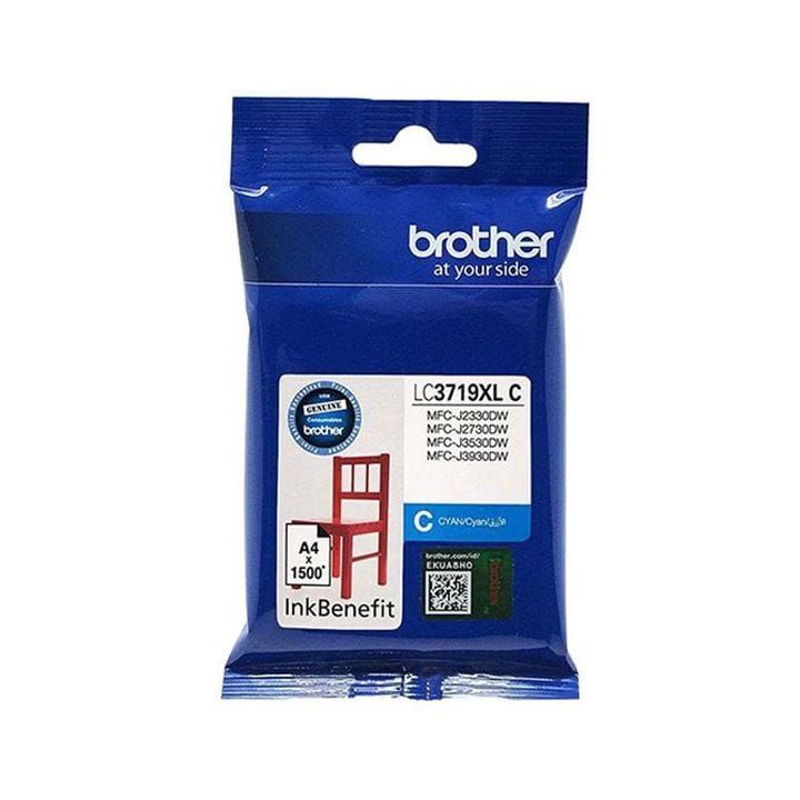 Genuine Brother Ink Cartridge For Superior Print Quality And Long-Lasting Performance - Cyan - LC3719XLC