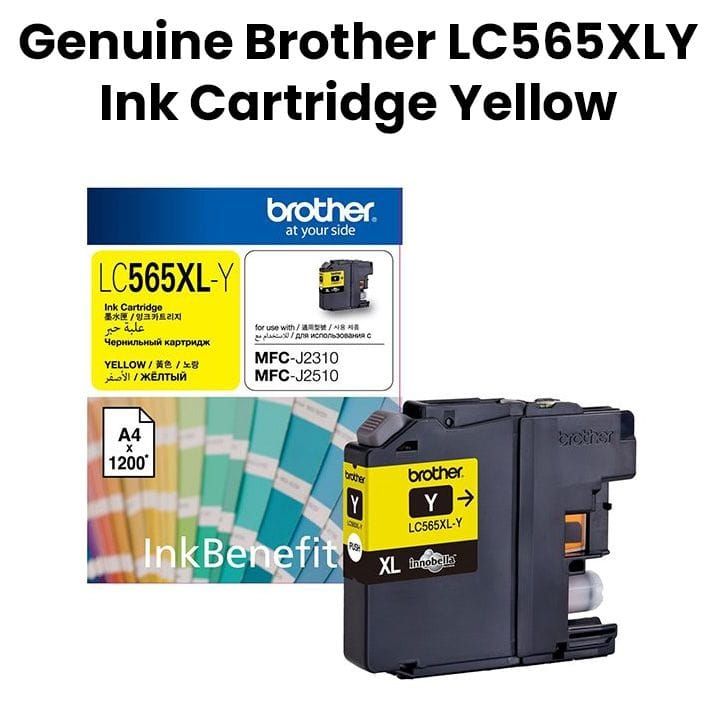 Genuine Brother Ink Cartridge - Yellow | LC565XLY