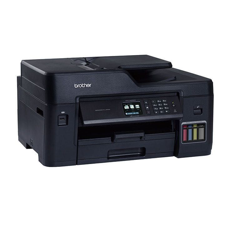 Brother A3 All-In-One Colour Multifunction Printer, Effortless Paper Handling, Flexible Connectivity, Wireless/Wired Connectivity - Black - MFC-T4500DW